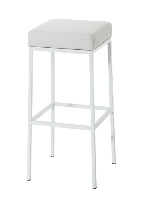 Tabouret de bar Montréal 80 Tissu , Blanc /Blanc