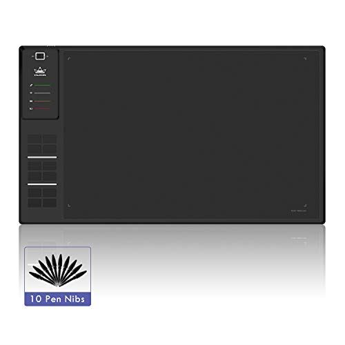 HUION Giano WH1409 Tablette Graphique Sans fil avec stylet 8192 Niveaux de Pression, 12 Touches de Raccourci, 350 * 218 mm