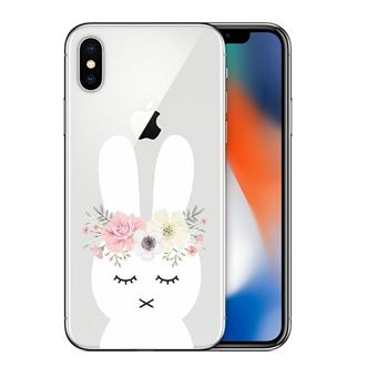 coque iphone xs transparente fleur