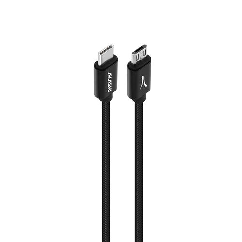 Câble USB type C vers Micro-USB - Transfert et charge - Akashi 1m Noir