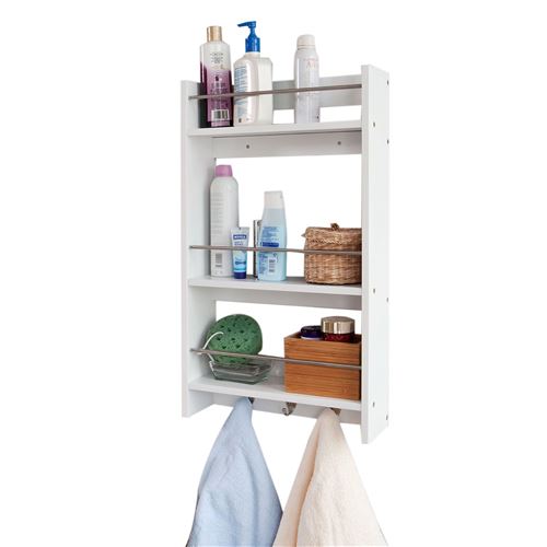 Étagère pour épices (3 niveaux, 2 crochets en métal, 40 x 12 x 70 cm) FRG33-W SoBuy®