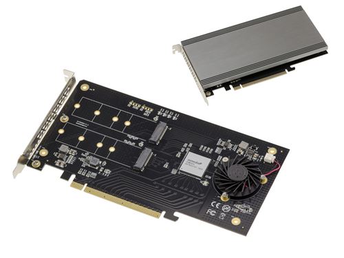 Carte Controleur PCIe pour 2x SSD M.2 NVMe PCIe 16x