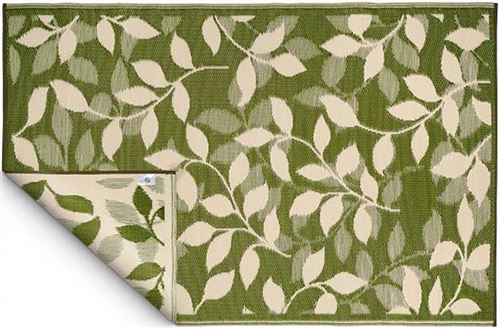 Fabhabitat - Tapis intérieur extérieur Bali crème et vert forêt 180 x 120 cm