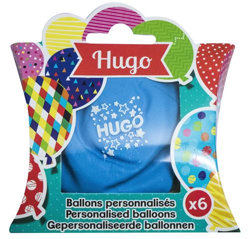Ballons de baudruche prénom Hugo