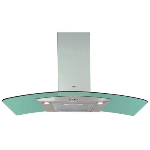 Whirlpool WHGC 93 FL MX - Hotte - hotte décorative - largeur : 89.8 cm - profondeur : 45 cm - extraction et recirculation (avec kit de recirculation supplémentaire) - avec moteur interne - inox