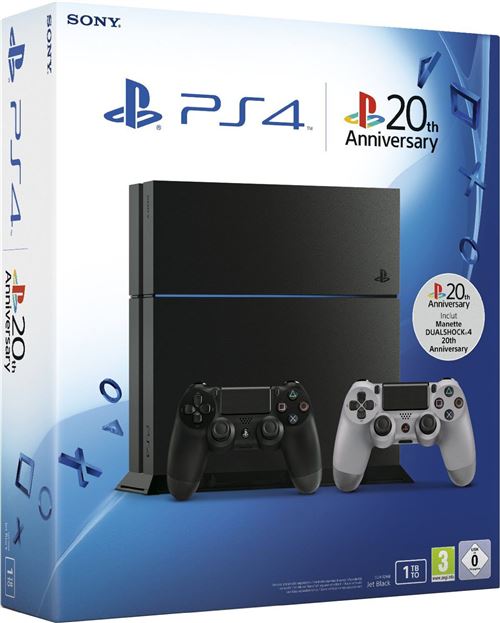 Pack Sony Console Ps4 1 To Noire 2eme Manette Dual Shock 4 eme Anniversaire Console De Jeux Achat Prix Fnac