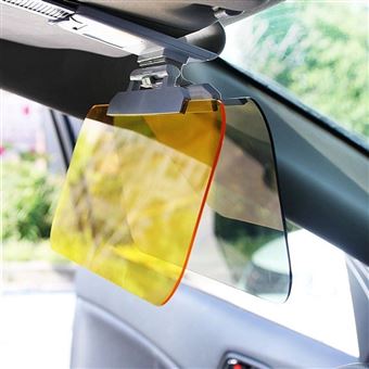 Accessoire téléphonie pour voiture GENERIQUE Pare-soleil haute qualité jour- nuit anti-éblouissement voiture HD Lunettes anti-éblouissantes miroir de  conduite UV Pli Flip Down HD pour Clear View
