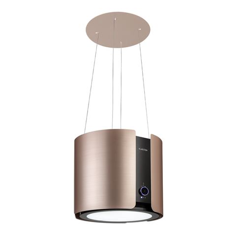 Hotte Aspirante - Klarstein Skyfall Smart - Hotte En Îlot - Ø45Cm - 402M³/H - Led - Doré