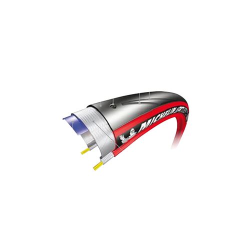 Pneu route 700x23 ts michelin power endurance rouge 220 gr (23-622)