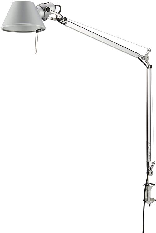 Artemide A001000+A004100 Tolomeo Lapme avec support mural, max. 77 watts, argent