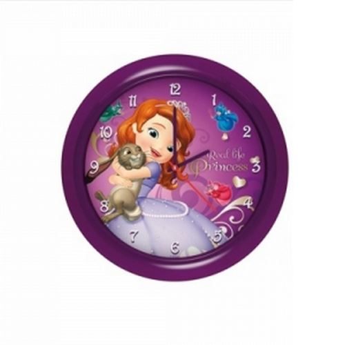 Horloge murale Princesse Sofia montre violet