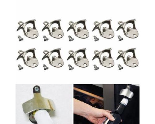 NEUFU 10x Décapsuleur Mural Tire bouchon Ouvre Bière Bouteille Métal Outil Opener
