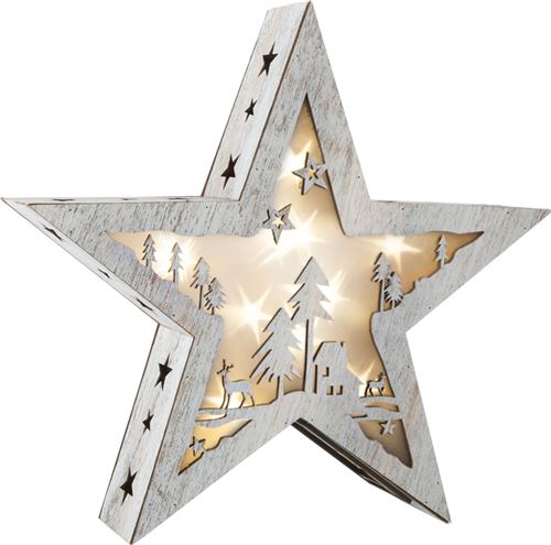 Étoile Lumineuse Avec Motif, « Shabby Chic », Petite Taille