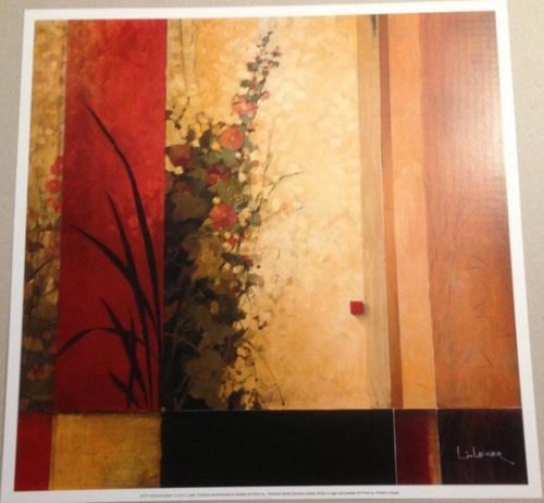 Don Li-Leger - Hollyhock Garden - 40x40 cm - AFFICHE / POSTER