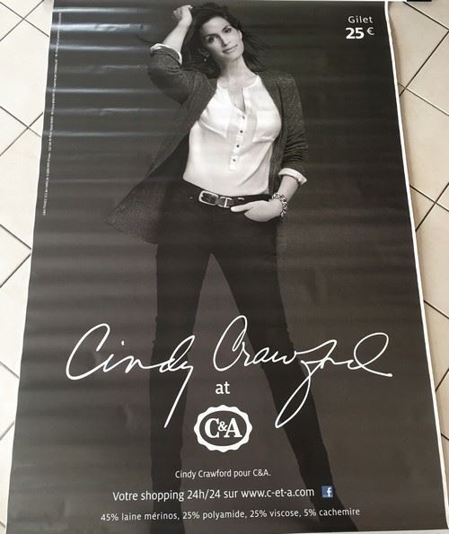 Cindy Crawford - 120x175 cm - AFFICHE / POSTER