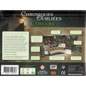 Boîte d'initiation au jeu d’aventures Asmodee Chroniques Oubliées Cthulhu