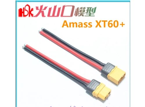 1pc AMASS XT60 Fiche Connecteur 14AWG 10cm Câble d'alimentation Tête femelle avec câble 100mm