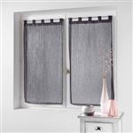 Paire de Voilages "Filiane" 90x120cm Anthracite
