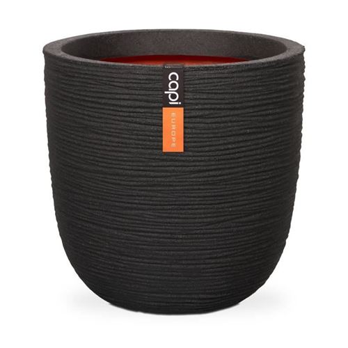 Capi Jardiniere Nature Rib 43x41 cm noir KBLR933 424234