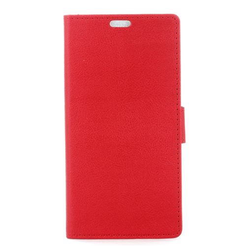 Etui en PU rouge pour votre Wiko View2 Plus