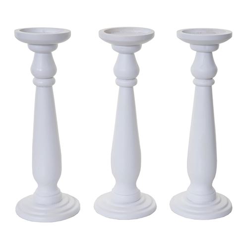 3x chandelier T361, style shabby, 35cm blanc laqué