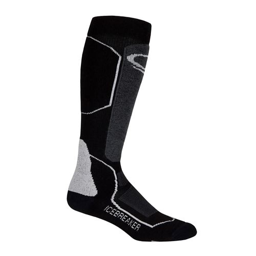 Chaussettes Ski + Medium Homme Black/Oil/Silver S/39-41