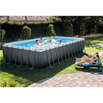 Piscine tubulaire INTEX Ultra XTR rectangulaire L. 7,32 x l. 3,66 x H. 1,32  m