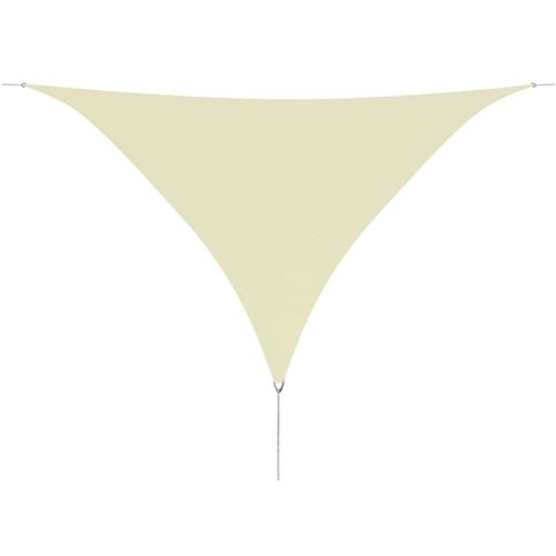 Parasol de jardin en tissu Oxford triangulaire 5x5x5m Crème