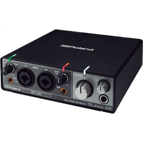 Interface audio Roland Rubix22 logiciel fourni, contrôle de monitoring