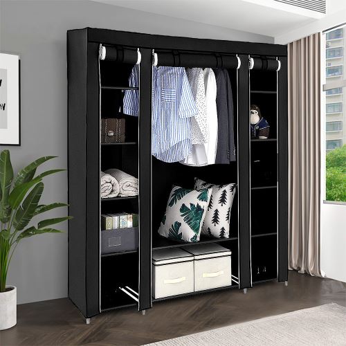 Armoire Chambre Rangement Multifonction En Tissu Impermeable Anti Poussiere 175 150 45cm Achat Prix Fnac