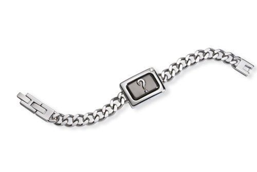 Morellato 01 L6 05 - Together - Bracelet Femme - Acier et PVD noir avec 1 diamant - Motif réversible - Réglable