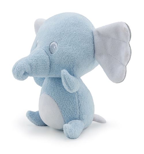 Trudi peluche bébé éléphant 19 cm bleu