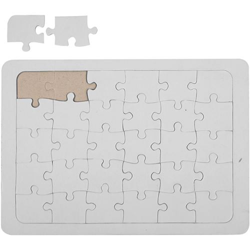 Creotime faites votre propre puzzle 15x21 cm blanc
