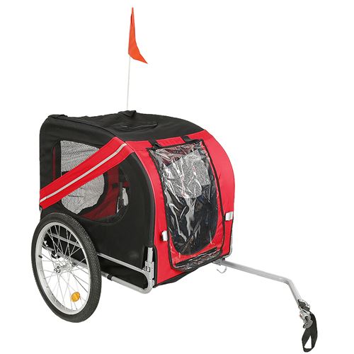 Meilleurs prix pour Remorque de vélo pour chiens rouge et noir HOMBUY