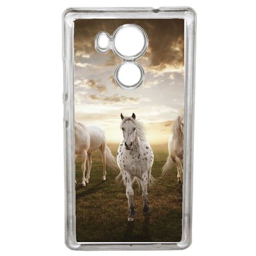 Coque Sunset Horses Compatible Mate 8 Transparent