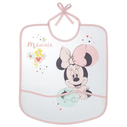 DISNEY BABY Minnie bavoirs 1er âge avec poche - 28 x 32 cm