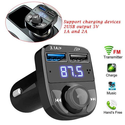 Kit main libre voiture Bluetooth avec fonction Transmetteur FM MP3