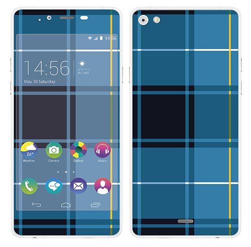 Skin Stickers Pour Wiko Highway Pure (sticker : Blue Tartan)