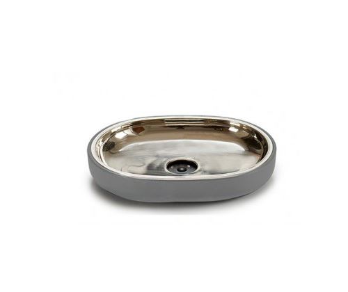 Porte Savon Inox et Plastique Gris