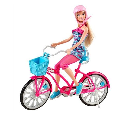 Coffret vélo glam rose et poupée barbie - mattel - y7055