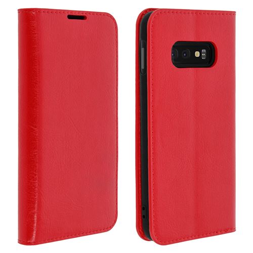 Étui Samsung Galaxy S10e Housse Folio Cuir Support Vidéo rouge