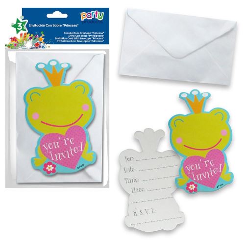 Pack 3 Invitations avec enveloppe Princesses