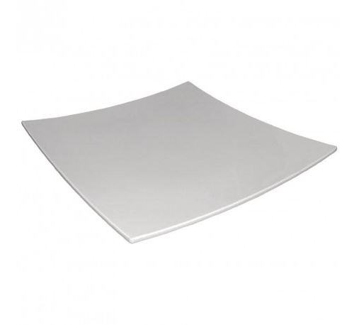 Assiette carrée incurvée en mélamine 420mm kristallon