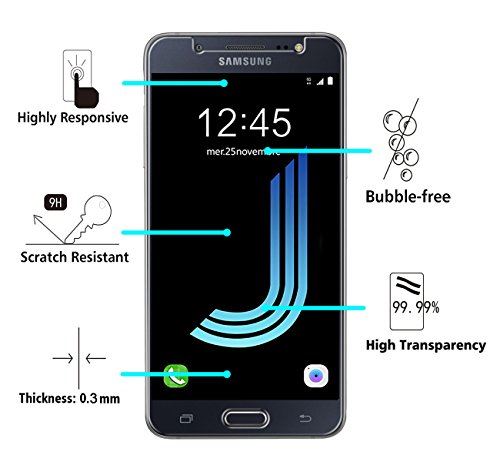 iVoler [Pack de 3] Verre Trempé Samsung Galaxy J5 2016, Film Protection en Verre trempé écran Protecteur vitre