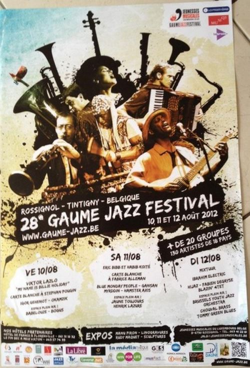 Gaume Jazz Festival 2012 - 40x60 cm - AFFICHE / POSTER