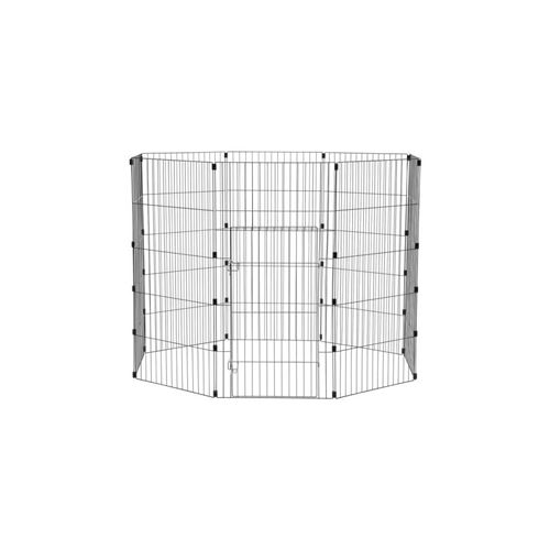 Comparer les prix de Iris Ohyama - Parc Dexterieur - Ancrage Au Sol - 48 Pouces - Epoxy - Noir - 1,5 M2 - Pour Chien