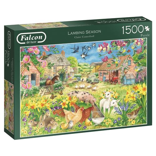 Jumbo Puzzle Falcon Lambing Saison 1500 pièces