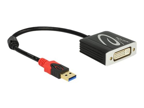 Delock Noir - Adaptateur Vidéo Externe - Usb 3.0 - Dvi - Pour La Vente Au Détail