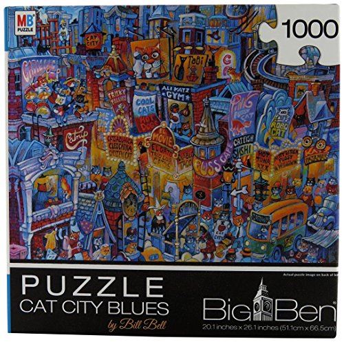 Cat City Blues Big Ben 1000 Pc Puzz Size 1ct Cat City Blues Big Ben 1000 Pc Puzzles
