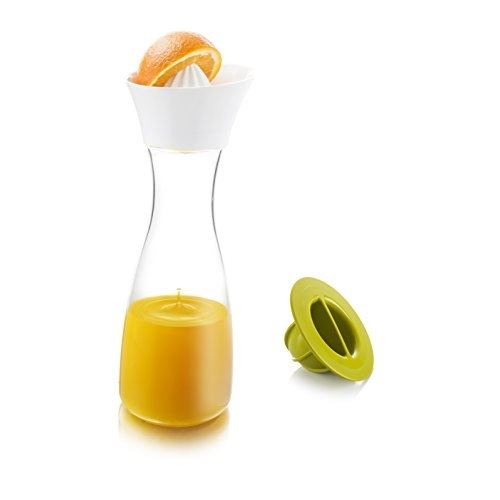 Carafe avec Presse-Agrume Plastique Transparent/Vert 29 cm